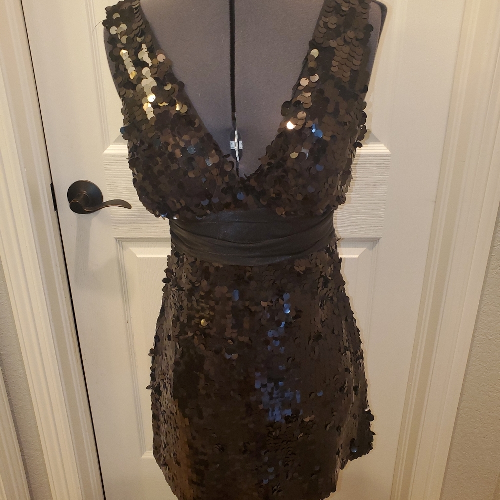 Forever 21 Party Dress black sequins S